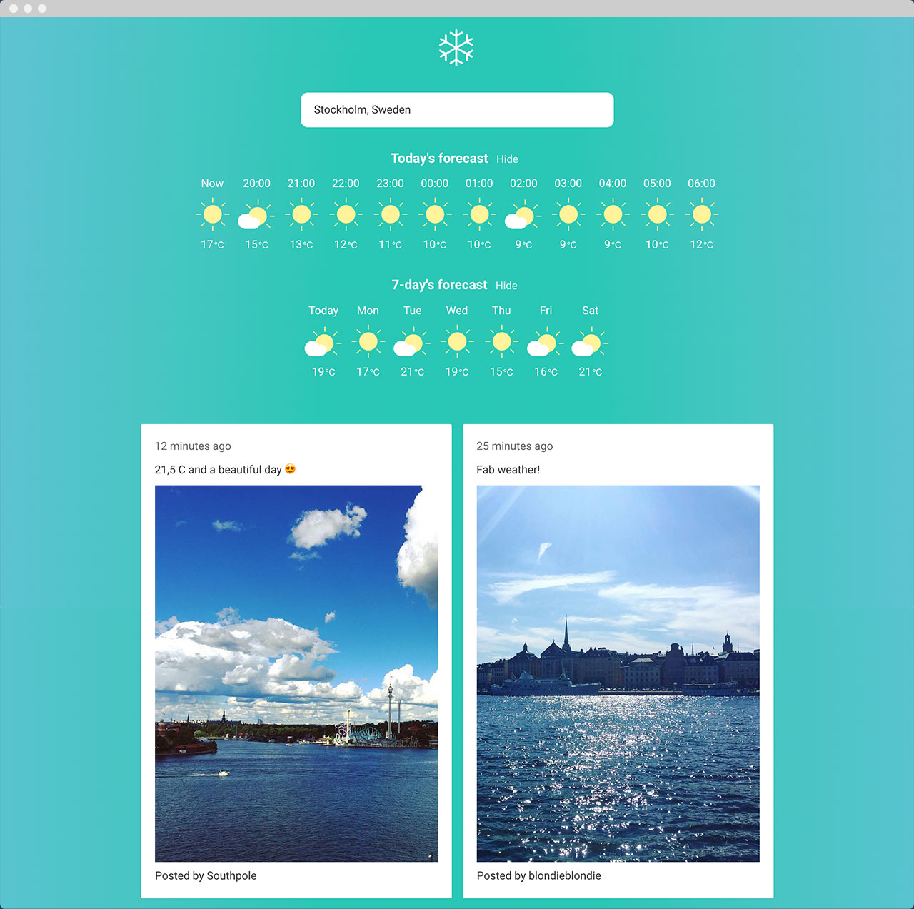 Lumi Weather desktop website